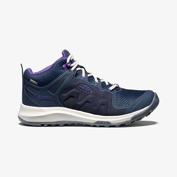 KEEN Női Explore Waterproof Túrabakancs Sötétkék